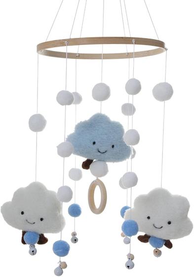 Imagem de Móbile de Berço Bebê Nuvem Ludica Fofo Decorativo 20cmX50cm
