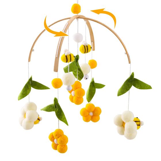 Imagem de Móbile de Berço OESSUF - Decoração de Berçário com Abelhas e Flores