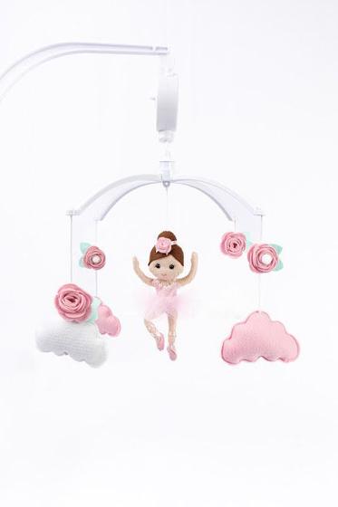 Imagem de Mobile giratório Musical para bebe Bailarina Brinquedo