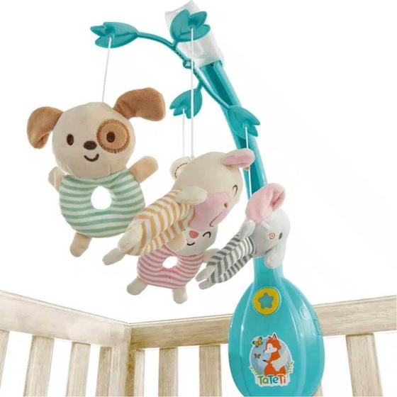 Imagem de Móbile Infantil Com 4 Pelúcias Tateti Calesita R.910 ul