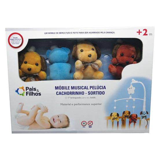 Imagem de Móbile Musical Pelúcia Cachorrinho - Pais e Filhos