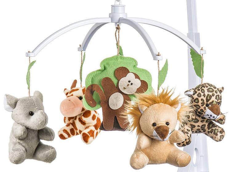 Móbile Para Berço Musical Animais Da Floresta - Safari - Sleepbaby Imagem de Móbile Para Berço Musical Animais Da Floresta - Safari
