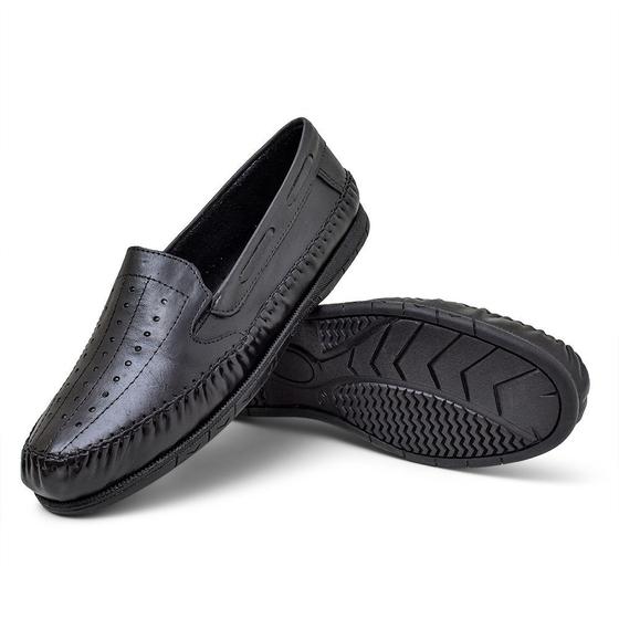 Imagem de Mocassim Casual Couro Masculino Dia a Dia Leve Resistente