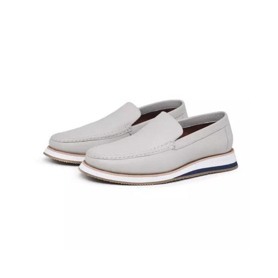 Imagem de Mocassim casual masculino de couro legitimo sapato slip on confortavel 37 ao 46