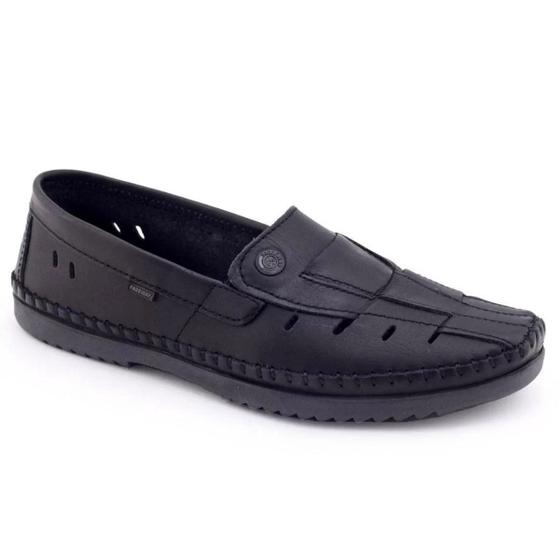 Imagem de Mocassim Couro Freeway Logan-2 Masculino - Preto