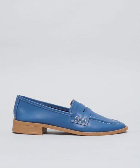 Imagem de Mocassim Couro Vira - Denim