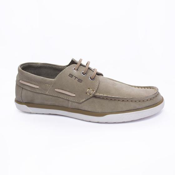 Imagem de Mocassim Docksider Couro Masculino Casual Conforto Costurado À Mão Cadarço Reforçado