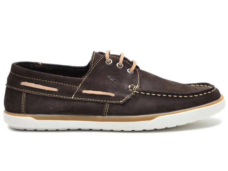 Imagem de Mocassim Drive Masculino Dockside De Couro Com Cadarço G110