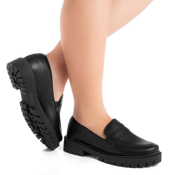 Imagem de Mocassim Feminino Tratorado Oxford Confortável Original 