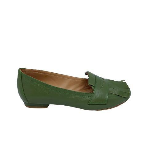 Imagem de Mocassim Feminino Verde em Couro