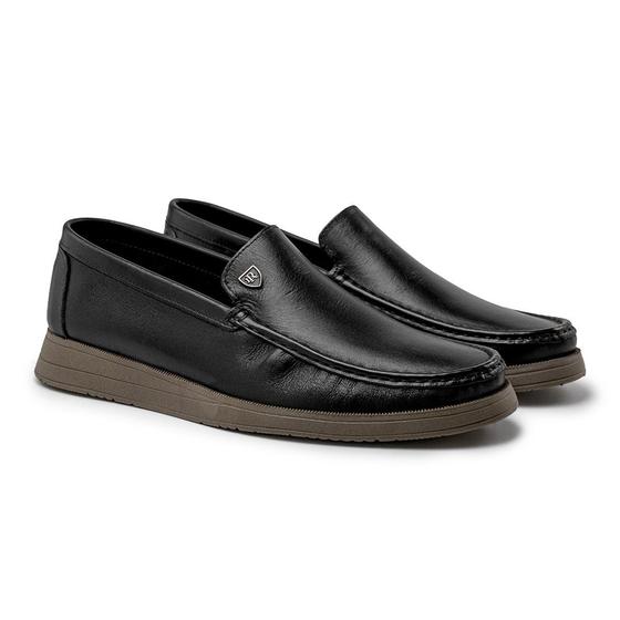 Imagem de Mocassim Loafer Florença em Couro - Preto