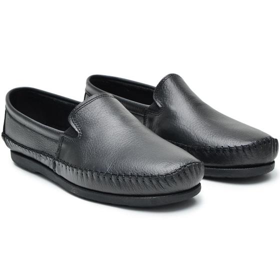 Imagem de Mocassim Masculino Couro Moderno Conforto Estilo Casual