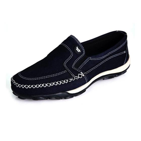 Mocassim Sapatilha Masculina Couro Legítimo Nobuck Exclusive Romelks - 12020 - Marinho Menor preço em Mocassim Sapatilha Masculina Couro Legítimo Nobuck Exclusive Romelks - 12020 - Marinho