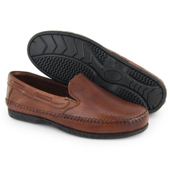 Imagem de Mocassim Sapatilha Masculina em Couro 400