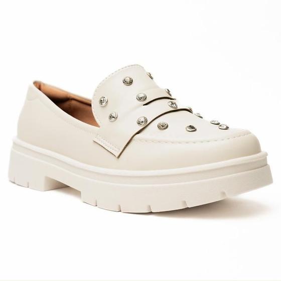 Imagem de Mocassim Vizzano Tratorado Spikes Feminino - Off White