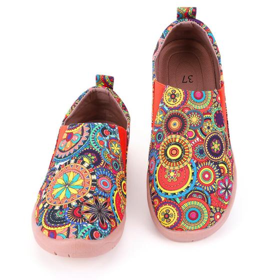 Imagem de Mocassins Slip On Canvas HiGropCore Femininos - Sapatos Pintados à Mão