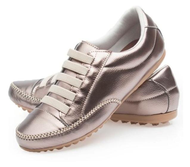 Imagem de Mocatênis Tênis Feminino Casual Confort - Ouro Velho