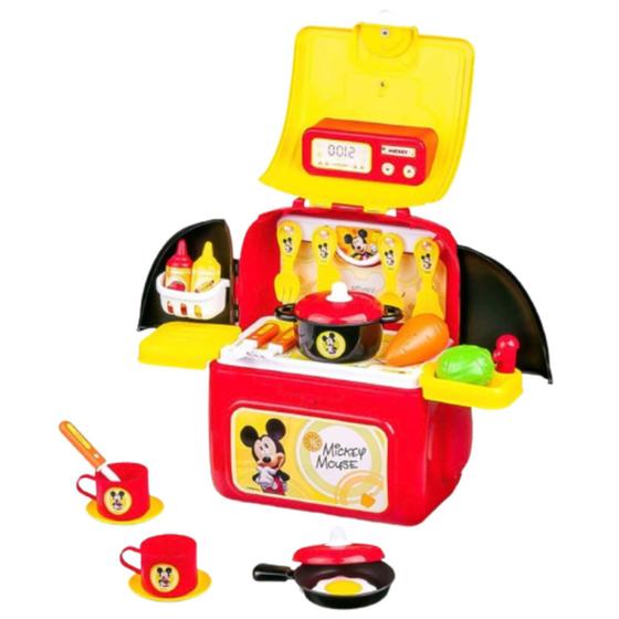 Imagem de Mochila 2 em 1 Kit Playset Mickey Cozinha com Acessórios Multikids - BR1299