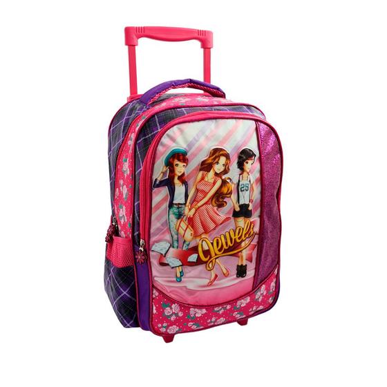 Mochila 2 rodinhas escolar infantil jewels Menor preço em Mochila 2 rodinhas escolar infantil jewels