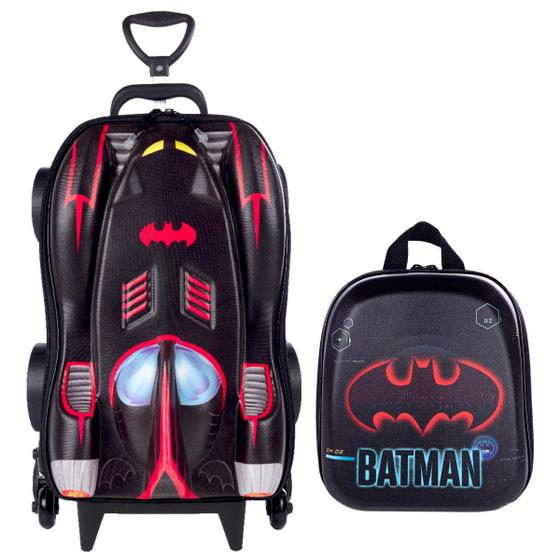 Imagem de Mochila 3D + Lancheira Batman Chrome Wheels