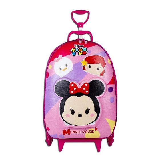 Imagem de Mochila 3D Tsum Tsum Minnie Com 6 Rodinhas Maxtoy 7450