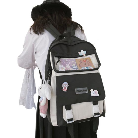 Imagem de Mochila Antifurto Feminina Notebook Escolar Luxuosa Espaçosa Semi Impermeável Alça Regulável Faculdade Viagem