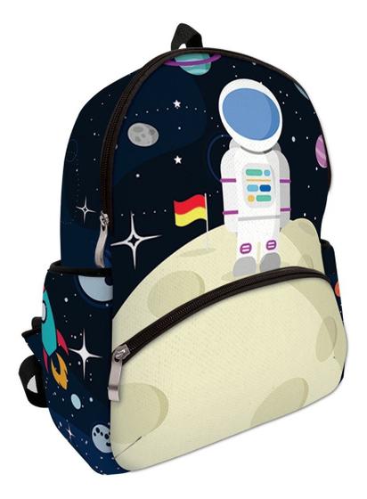 Imagem de Mochila Baby Em Isoflex Infantil Escolar Para Crianças Leve Confortável Astronauta 