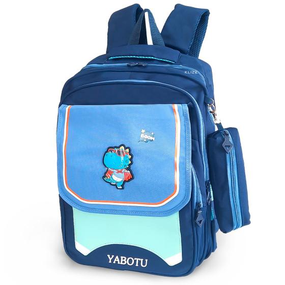 Imagem de Mochila Bolsa Escolar Infantil Menino Dinossauro Reforçada