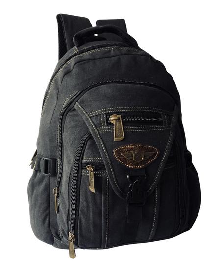 Imagem de Mochila Bolsa Escolar Lona Tecido Resistente Masculina Feminina