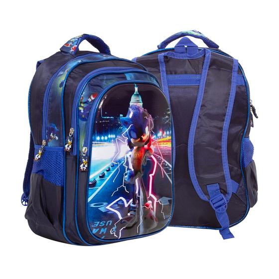 Imagem de Mochila Bolsa Escolar Masculina Sonic 3D Costas Barata