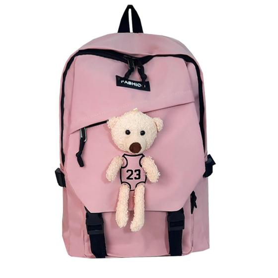 Imagem de Mochila Bolsa Feminina Escolar Bear Fofa Kawaii Impermeável