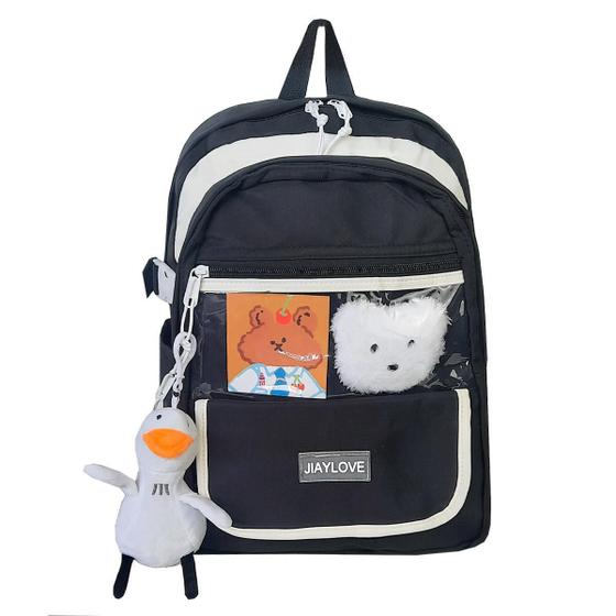 Imagem de Mochila Bolsa Feminina Escolar Fofa Linda Kawaii Impermeável