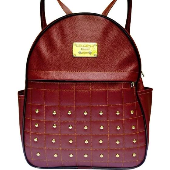 Imagem de Mochila Bolsa Feminina Meninas Cor Vinho Charmosa Barata