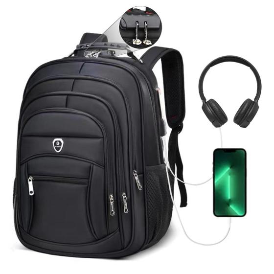 Mochila Bolsa Grande Escolar Faculdade Executiva Anti Furto Notebook Saida Cabo Usb Fone de Ouvido Menor preço em Mochila Bolsa Grande Escolar Faculdade Executiva Anti Furto Notebook Saida Cabo Usb Fone de Ouvido
