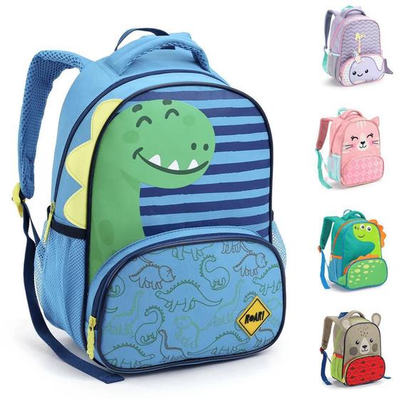 Imagem de Mochila Bolsa Infantil Masculina E Feminina Animais Creche