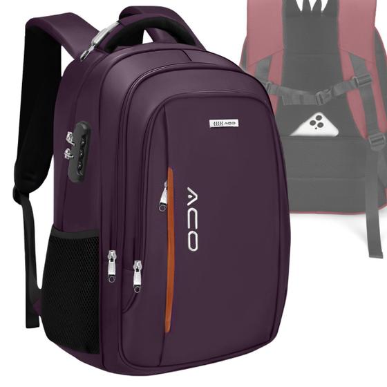 Imagem de Mochila Bolsa Masculina Feminina Notebook Anti Furto Resistente A Agua Reforçada USB