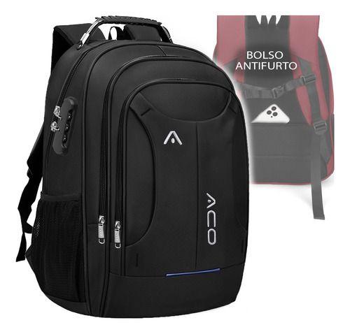 Imagem de Mochila Bolsa Masculina Feminina Notebook Anti Furto Resistente A Agua Reforçada USB