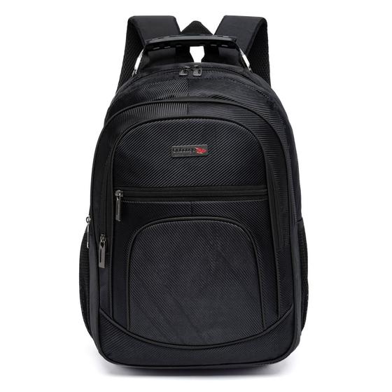 Imagem de Mochila Bolsa Onbongo Executiva Grande Compartimento Notebook Reforçada Trabalho Faculdade Preta