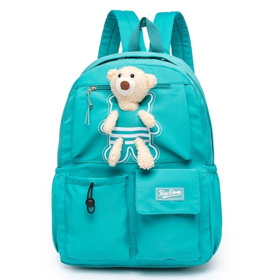 Imagem de Mochila Bolsa Polo One Infantil Feminina Espaçosa Reforçada Escolar