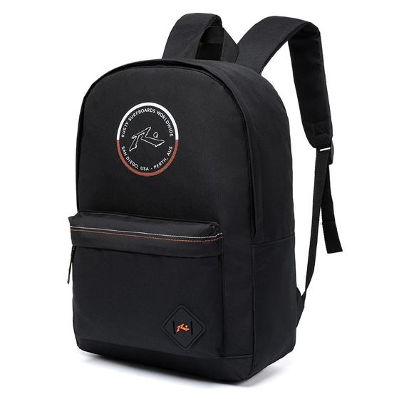 Imagem de Mochila Bolsa Rusty Masculina Resistente Espaçosa Preto Escolar Passeio