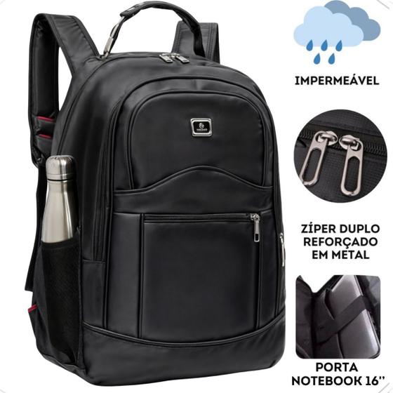 Imagem de Mochila Bolsa Sacola Escolar Feminina Masculina Impermeável Notebook 40 Litros