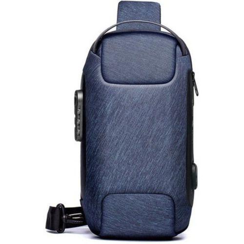 Imagem de Mochila Bolsa Transversal Masculina Impermeável Antifurto