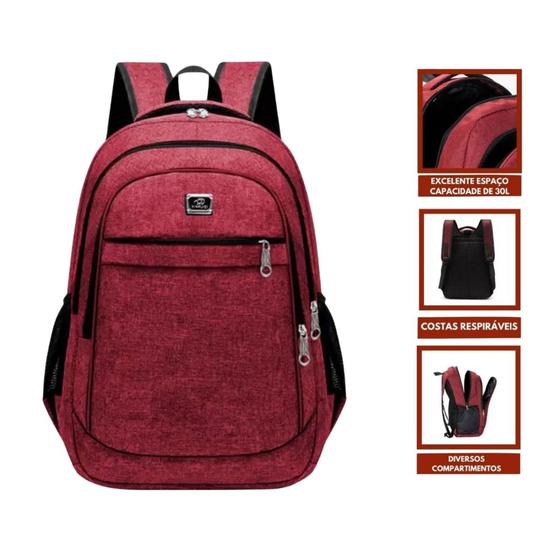 Imagem de Mochila Bolsa Viagem Notebook Resistente Coreana Unissex Estilosa - Cores