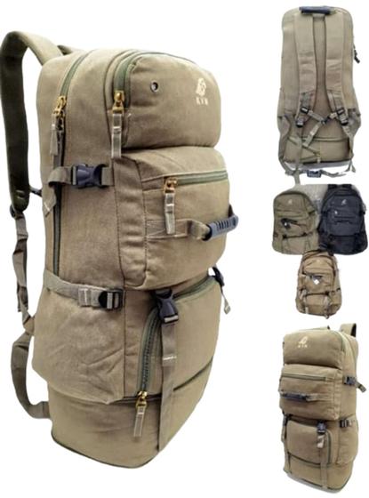 Mochila Camping Em Lona Com Expansão Reforçada Kvn 80 Litros Menor preço em Mochila Camping Em Lona Com Expansão Reforçada Kvn 80 Litros