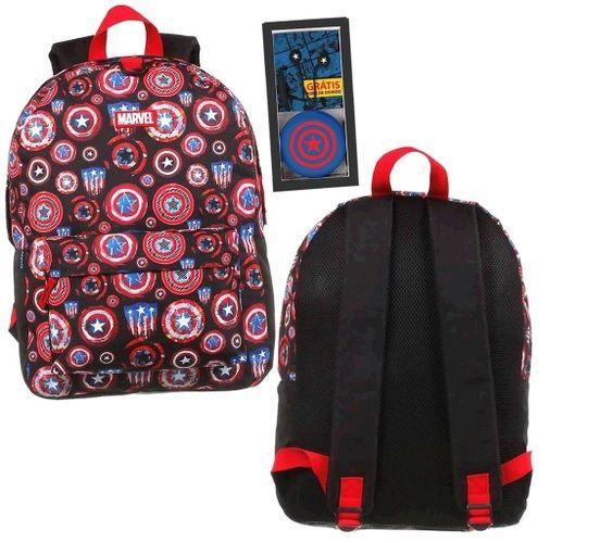 Imagem de Mochila Capitão América Marvel costas juvenil adulto 11703