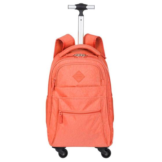 Imagem de Mochila Carrinho 4 Rodas Sestini Rollin Grande Crinkle - Apricot