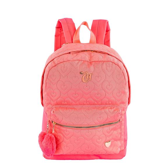 Imagem de Mochila Carrinho Capricho Crush Coração Coral Grande