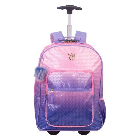 Imagem de Mochila Carrinho Capricho Paetê - Rosa Lilás