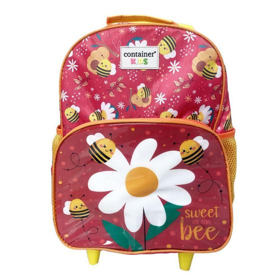 Imagem de Mochila Carrinho Container Kids Abelha Vermelho Dermiwil