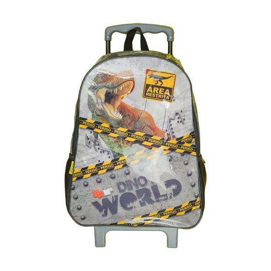 Imagem de Mochila Carrinho Dino World T-Rex Cinza Pacific